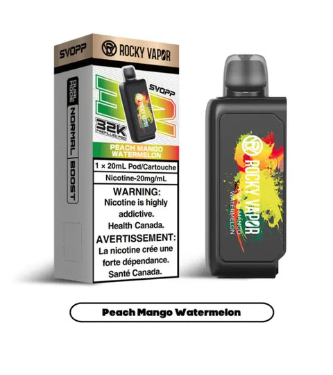 OxBar X Rocky Vapor - Svopp 32k | Vape Cloud Canada Nimbus Distro 20mg-ON-Tax-Peach-Mango-Watermelon-Svopp-32k 33.99 Vape Cloud
