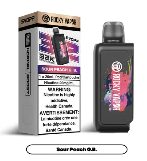 OxBar X Rocky Vapor - Svopp 32k | Vape Cloud Canada Nimbus Distro 20mg-ON-Tax-Sour-Peach-G.B-Svopp-32k 33.99 Vape Cloud