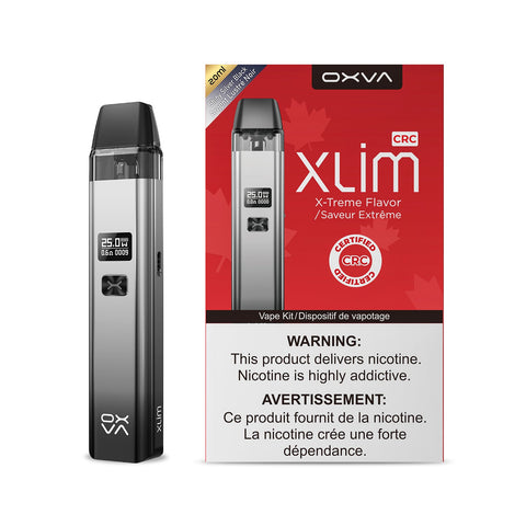 OXVA XLIM CRC | Vape Cloud Canada Nimbus Distro shiny silver black 32.99  Vape Cloud