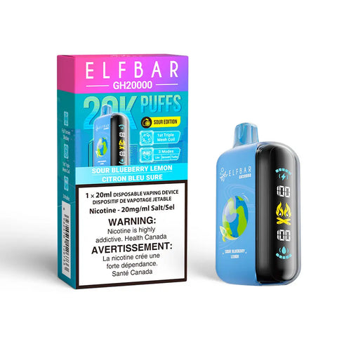 Elf Bar GH20K - Vape Cloud Canada Smoke Arsenal 20mg ON Tax / Sour Blueberry Lemon 39.99 Vape Cloud