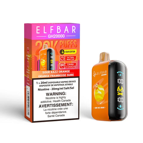 Elf Bar GH20K - Vape Cloud Canada Smoke Arsenal 20mg ON Tax / Sour Razz Orange 39.99 Vape Cloud