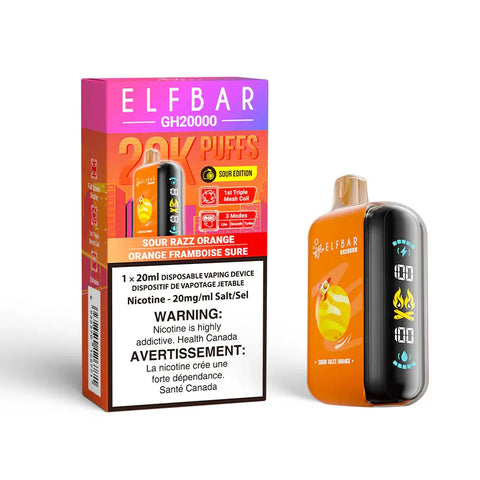 Elf Bar GH20K - Vape Cloud Canada Smoke Arsenal 20mg-ON-Tax-Sour-Razz-Orange 39.99 Vape Cloud