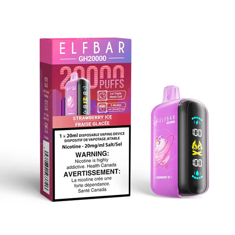 Elf Bar GH20K - Vape Cloud Canada Smoke Arsenal 20mg ON Tax / Strawberry Ice 39.99 Vape Cloud