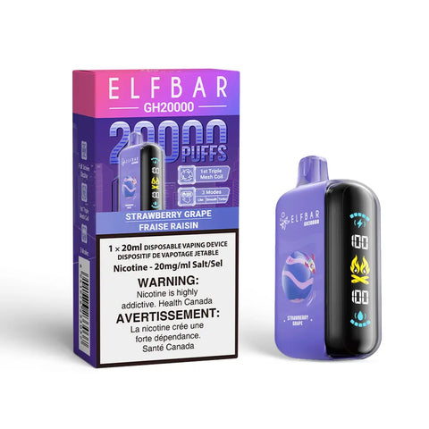 Elf Bar GH20K - Vape Cloud Canada Smoke Arsenal 20mg ON Tax / Strawberry Grape 39.99 Vape Cloud