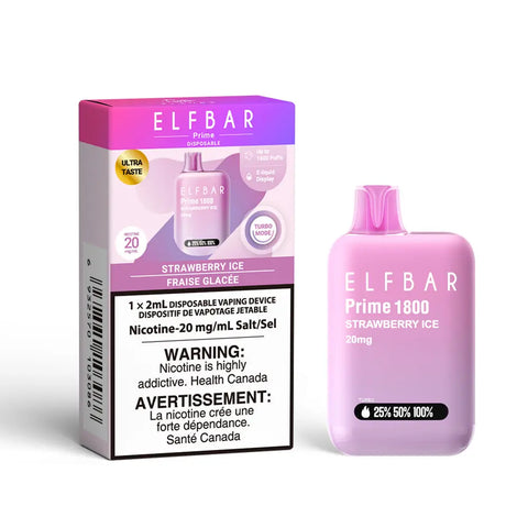 ELF Bar Prime 1800 Disposable Vape | Vape Cloud Canada Smoke Arsenal Strawberry Ice 15.99 Vape Cloud