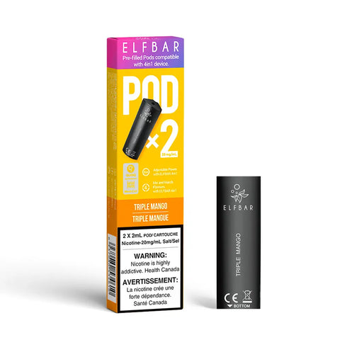 Elf Bar 4In1 Pod System | Vape Cloud Canada Smoke Arsenal 20mg ON Tax / Triple Mango 33.99 Vape Cloud