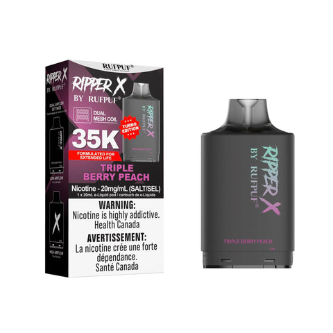 RIPPER X 35K Pods - 20mg GCore Triple-Berry-Peach 30.99 Vape Cloud