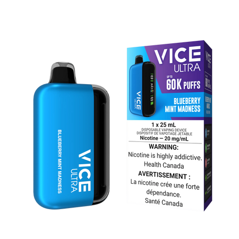 Vice Ultra 60K Disposable | Vape Cloud Canada Valor 20mg ON Tax / Blueberry Mint Madness 38.99 Vape Cloud