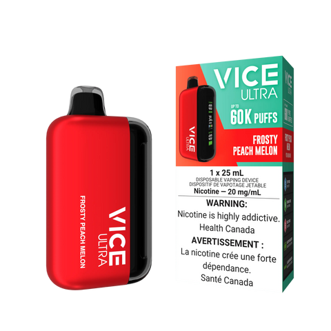 Vice Ultra 60K Disposable | Vape Cloud Canada Valor 20mg ON Tax / Frosty Peach Melon 38.99 Vape Cloud