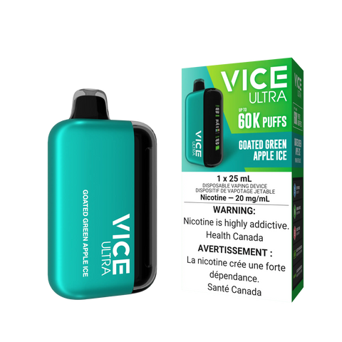 Vice Ultra 60K Disposable | Vape Cloud Canada Valor 20mg ON Tax / Goated Green Apple Ice 38.99 Vape Cloud