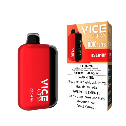 Vice Ultra 60K Disposable | Vape Cloud Canada Valor 20mg ON Tax / Ice Cappin 38.99 Vape Cloud