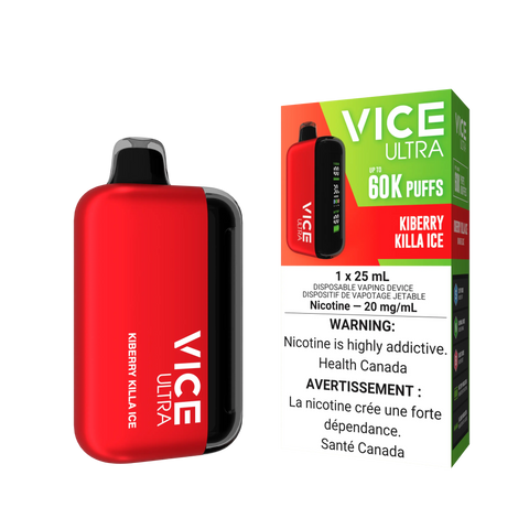 Vice Ultra 60K Disposable | Vape Cloud Canada Valor 20mg ON Tax / Kiberry Killa Ice 38.99 Vape Cloud