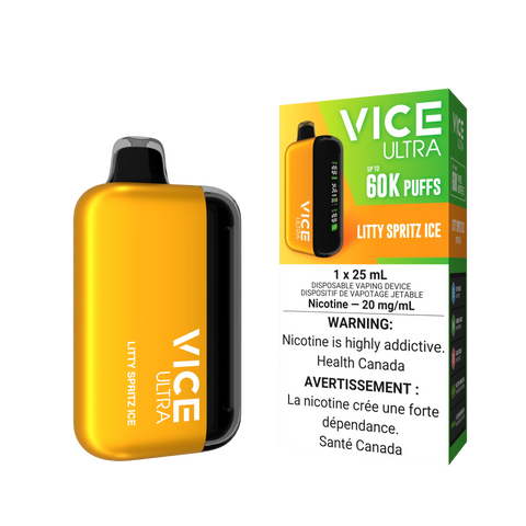 Vice Ultra 60K Disposable | Vape Cloud Canada Valor 20mg ON Tax / Litty Spritz Ice 38.99 Vape Cloud