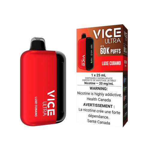Vice Ultra 60K Disposable | Vape Cloud Canada Valor 20mg ON Tax / Luxe Cubano 38.99 Vape Cloud