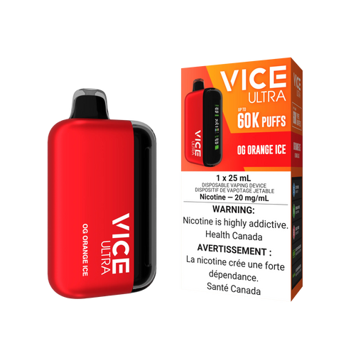 Vice Ultra 60K Disposable | Vape Cloud Canada Valor 20mg ON Tax / OG Orange Ice 38.99 Vape Cloud
