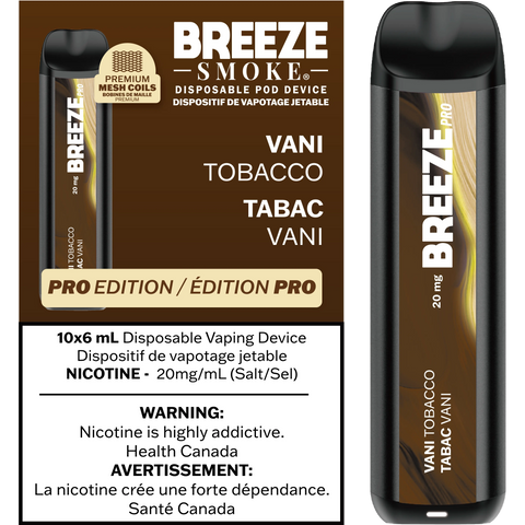 Breeze Pro | Vape Cloud Canada Smoke Arsenal 20mg ON Tax / Vanilla Tobacco 27.49 Vape Cloud