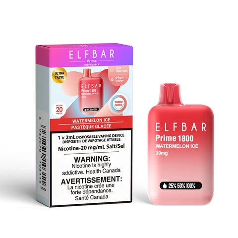 ELF Bar Prime 1800 Disposable Vape | Vape Cloud Canada Smoke Arsenal Watermelon Ice 15.99 Vape Cloud