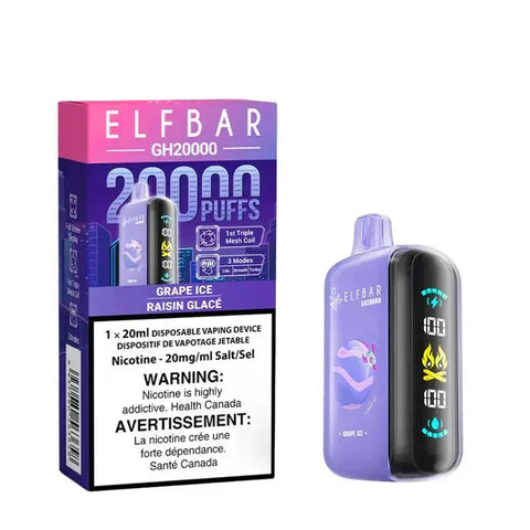 Elf Bar GH20K - Vape Cloud Canada Smoke Arsenal 20mg-ON-Tax-Grape-Ice 39.99 Vape Cloud