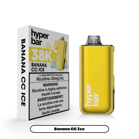Hyperbar BE38000 - Banana CC Ice | Vape Cloud Canada Nimbus Distro Vape Cloud