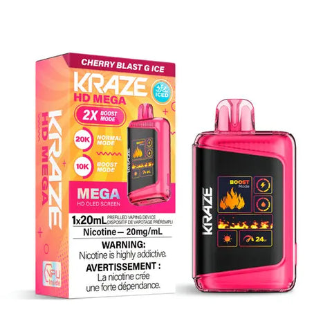 Kraze HD Mega 20k | Vape Cloud Canada Pacific Smoke 20mg-ON-Tax-Cherry-Blast-Ice 41.99 Vape Cloud