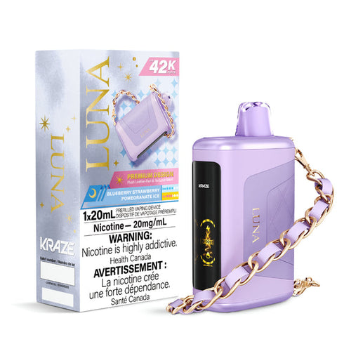 Kraze Luna Disposable | Vape Cloud Canada Pacific Smoke 20mg ON Tax / Blueberry Strawberry Pomegranate Ice 42.99 Vape Cloud