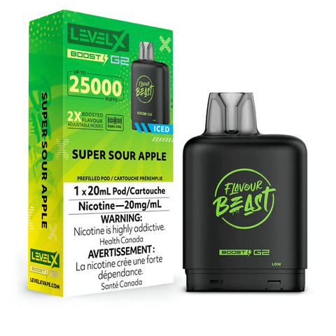 Level X Boost G2 - Flavour Beast | Vape Cloud Canada Pacific Smoke 20mg ON Tax / Super Sour Apple Iced 31.99 Vape Cloud
