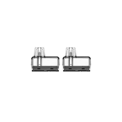 Vaporesso Eco Nano replacement pods in a 2-pack, compatible with Valor vape devices, shown with clear pod design and mouthpiece