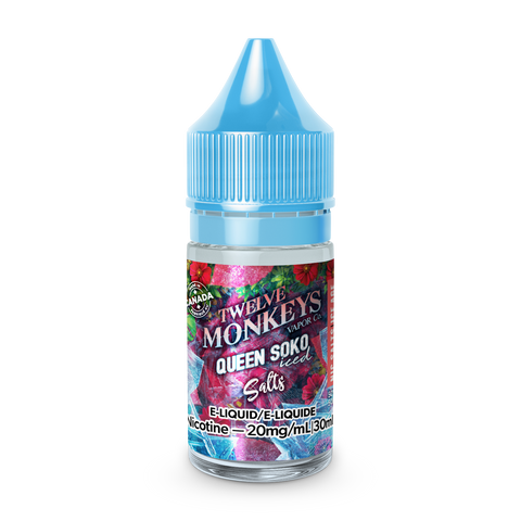 Twelve Monkeys Nic Salt - Queen Soko Iced (30mL) | Vape Cloud Canada Pacific Smoke    Vape Cloud