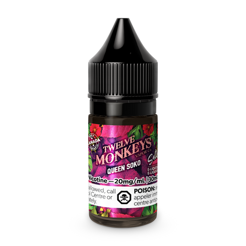 Twelve Monkeys Nic Salt - Queen Soko (30mL) | Vape Cloud Canada Pacific Smoke    Vape Cloud