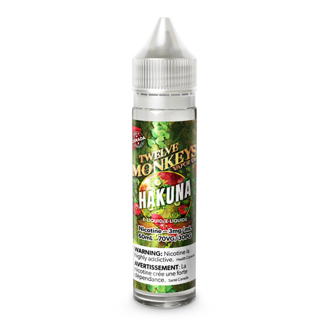 Twelve Monkeys *ONLINE CLEARANCE SALES ONLY* Pacific Smoke 60mL / 3mg / Hakuna 19.99  Vape Cloud