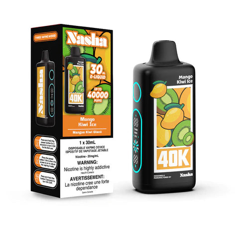 Nasha 40K Disposable Vape | Vape Cloud Canada 1DISTRO Mango Kiwi Ice 36.99  Vape Cloud