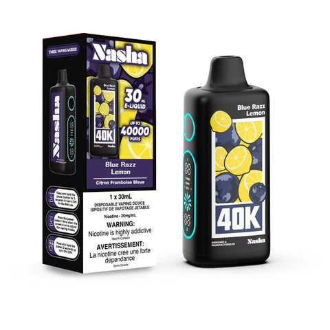 Nasha 40K Disposable Vape | Vape Cloud Canada 1DISTRO Blue Razz Lemon 36.99  Vape Cloud