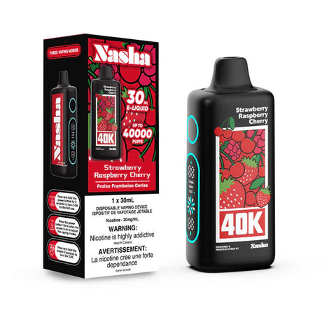 Nasha 40K Disposable Vape | Vape Cloud Canada 1DISTRO Strawberry Raspberry Cherry 36.99  Vape Cloud