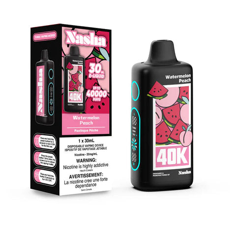 Nasha 40K Disposable Vape | Vape Cloud Canada 1DISTRO Watermelon Peach 36.99  Vape Cloud