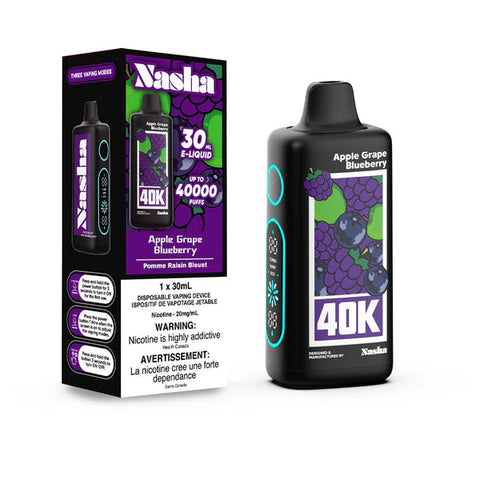 Nasha 40K Disposable Vape | Vape Cloud Canada 1DISTRO Apple Grape Blueberry 36.99  Vape Cloud