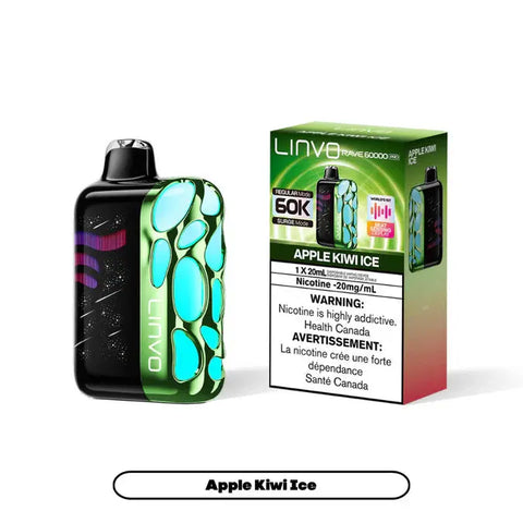 Linvo Rave 60K Pro Disposable Nimbus Distro Apple-Kiwi-Ice 41.99  Vape Cloud