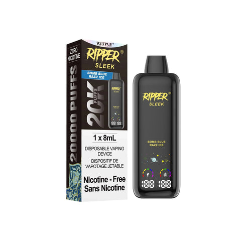 Ripper SLEEK (Zero Nic) | Vape Cloud Canada GCore Bomb Blue Razz 25.99  Vape Cloud