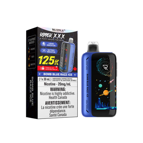 Ripper XXX 125K GCore Bomb Blue Razz Ice 44.00  Vape Cloud