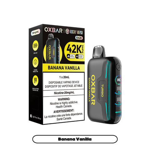 Rocky Vapor Oxbar G42K | Vape Cloud Canada Nimbus Distro 20mg ON Tax / Banana Vanilla 41.99  Vape Cloud