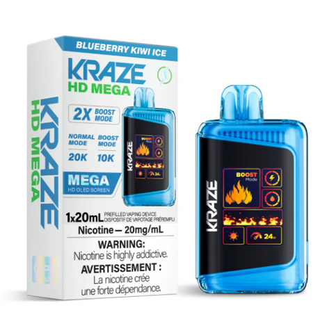 Kraze HD Mega 20k - Blueberry Kiwi Ice | Vape Cloud Canada