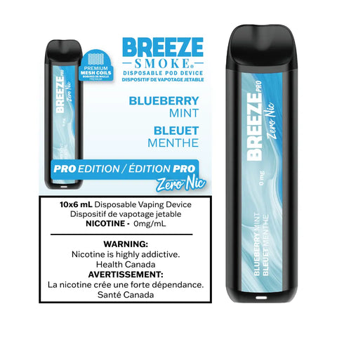 Breeze Pro Zero Nic 2k | Vape Cloud Canada Smoke Arsenal Blueberry-Mint 32.00  Vape Cloud