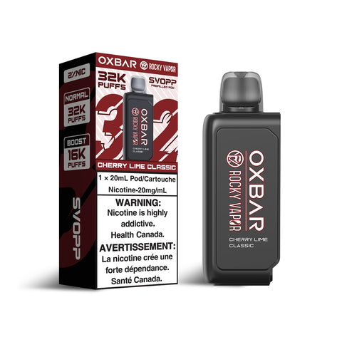 OxBar X Rocky Vapor - Svopp 32k | Vape Cloud Canada Nimbus Distro 20mg ON Tax / Cherry Lime Classic 33.99  Vape Cloud