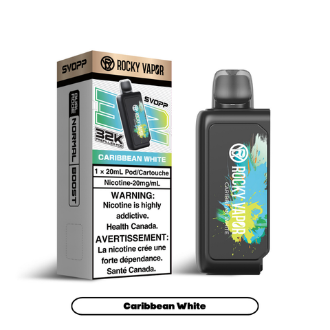 OxBar X Rocky Vapor - Svopp 32k | Vape Cloud Canada Nimbus Distro 20mg ON Tax / Caribbean White 33.99  Vape Cloud