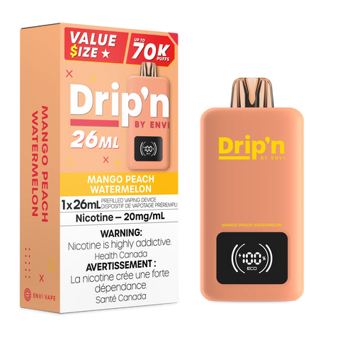 Drip'n by Envi 26ml Disposable | Vape Cloud Canada Pacific Smoke 20mg ON Tax / Mango Peach Watermelon 42.99  Vape Cloud