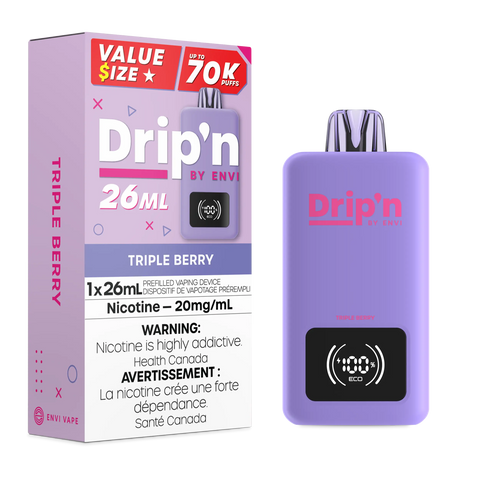Drip'n by Envi 26ml Disposable | Vape Cloud Canada Pacific Smoke 20mg ON Tax / Triple Berry 42.99  Vape Cloud
