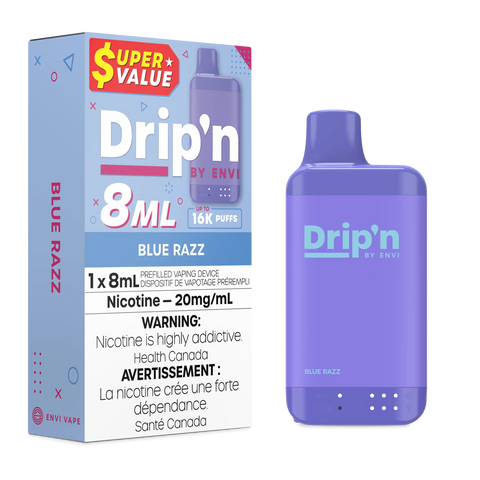 Drip'n by Envi 8ml Disposable | Vape Cloud Canada Pacific Smoke 20mg ON Tax / Blue Razz 26.99  Vape Cloud
