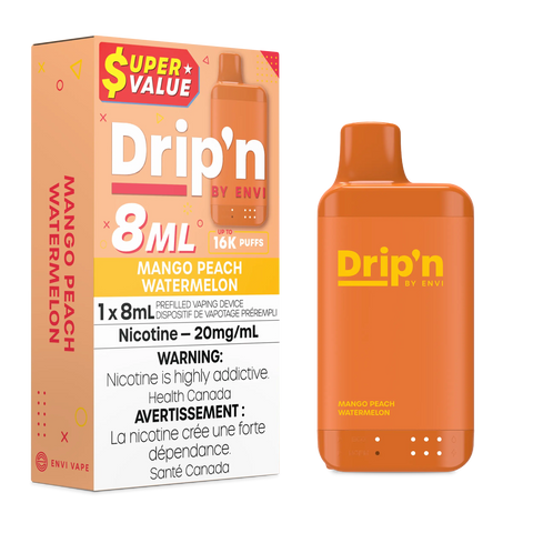 Drip'n by Envi 8ml Disposable | Vape Cloud Canada Pacific Smoke 20mg ON Tax / Mango Peach Watermelon 26.99  Vape Cloud