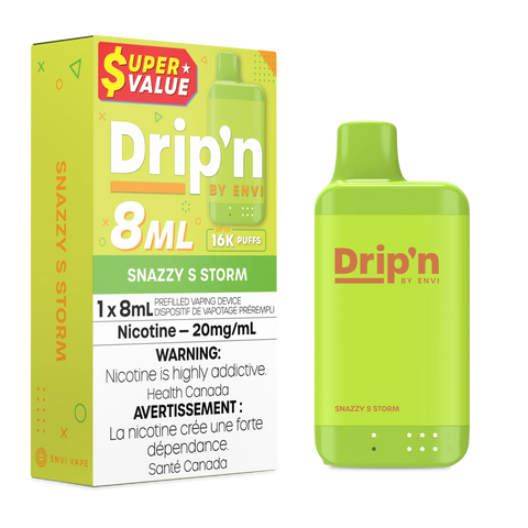 Drip'n by Envi 8ml Disposable | Vape Cloud Canada Pacific Smoke 20mg ON Tax / Snazzy S Storm 26.99  Vape Cloud