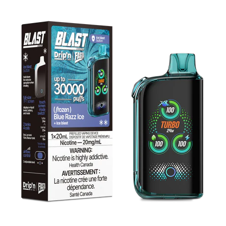 Drip'n by Envi Fasta Blast 30k - Blue Razz Ice | Vape Cloud Canada