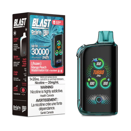 Drip'n by Envi Fasta Blast 30k - Mango Peach Watermelon Ice | Vape Cloud Canada